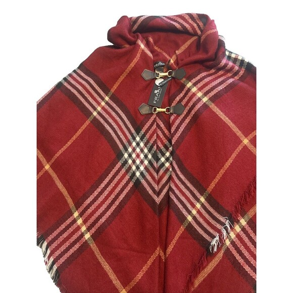 VTG Women’s Fraas Acrylic Plaid Poncho Cape NWT - Picture 2 of 5